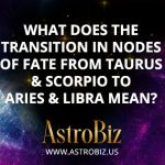 What does the transition in nodes of fate from Taurus and Scorpio to Aries ane Libra mean